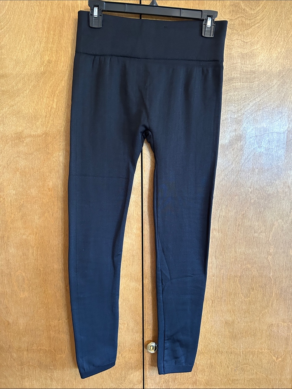 Women’s Black Fleece Lined Leggings with High Waistband